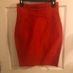 Beautiful fire engine red skirt